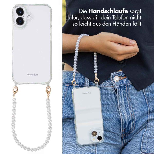 imoshion Back Cover mit Band + Armband iPhone 16 - Perlen