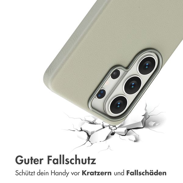 Accezz MagSafe Leather Backcover Samsung Galaxy S26 Ultra - Light Grey