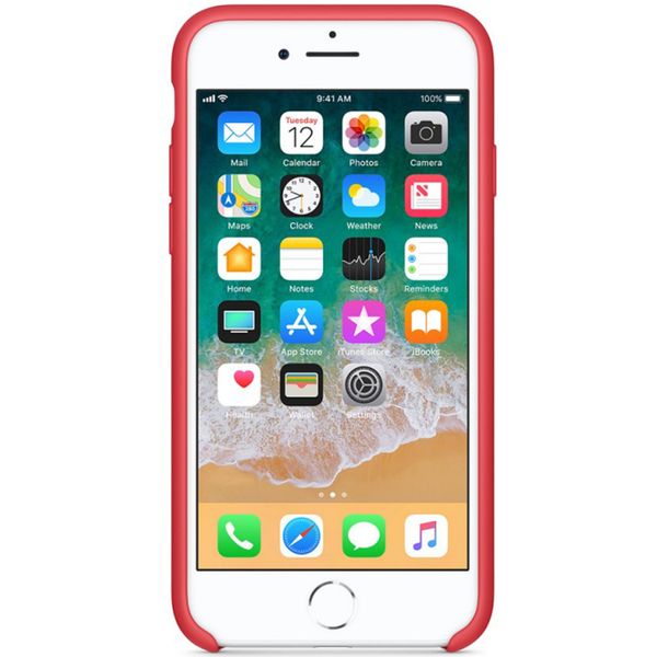 Apple Silikon-Case Apple iPhone SE (2022 / 2020) / 8 / 7 - Red Raspberry