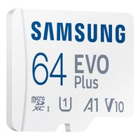 Samsung EVO Plus microSD 2024 - 64GB - Inklusive SD-Adapter - UHS-I/U3/Full HD/4K UHD