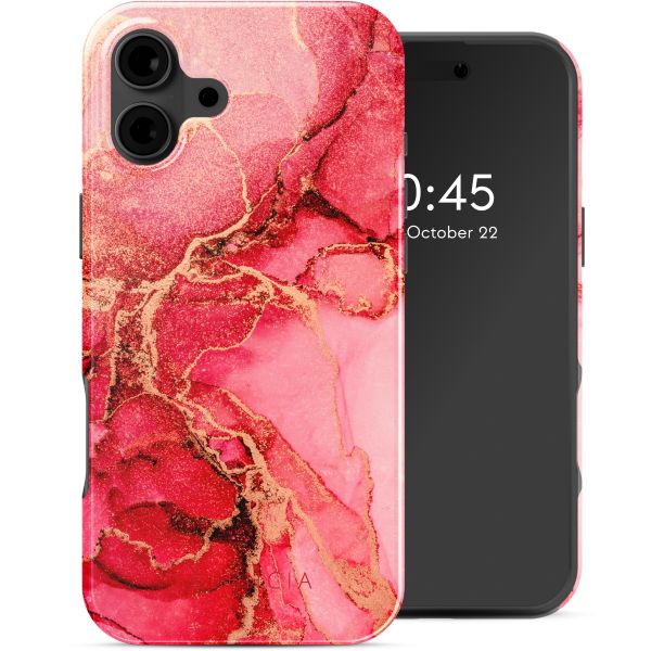 Selencia Vivid Tough Back Cover mit MagSafe für das Apple iPhone 16 - Rosy Marble