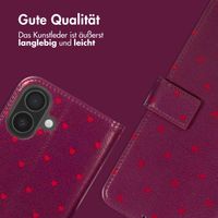 imoshion Design Klapphülle Apple iPhone 16 - Crush Check Coral Dust