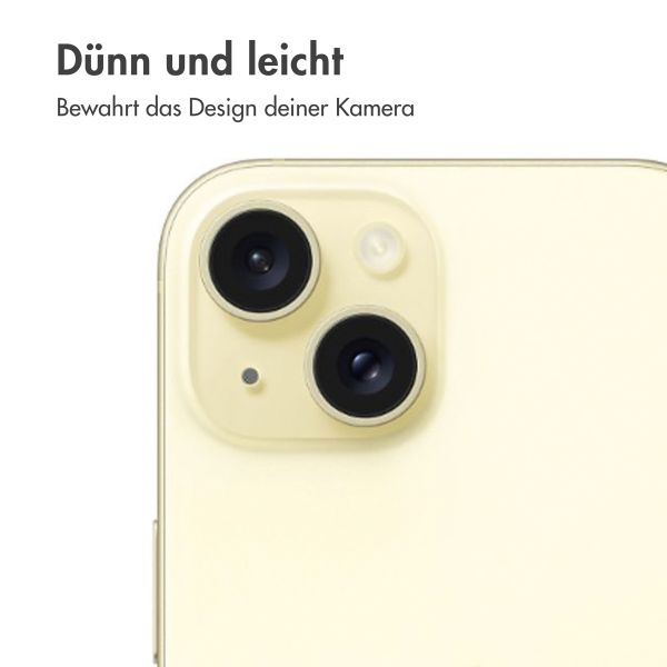 imoshion 2er-Pack Objektivschutz für Kamera für das Apple iPhone 15 / 15 Plus - Yellow