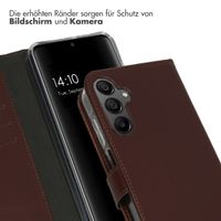 Selencia Echtleder Klapphülle Samsung Galaxy A15 (5G/4G) - Dunkelbraun