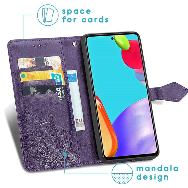 imoshion Mandala Klapphülle Samsung Galaxy A52(s) (5G/4G) - Violett