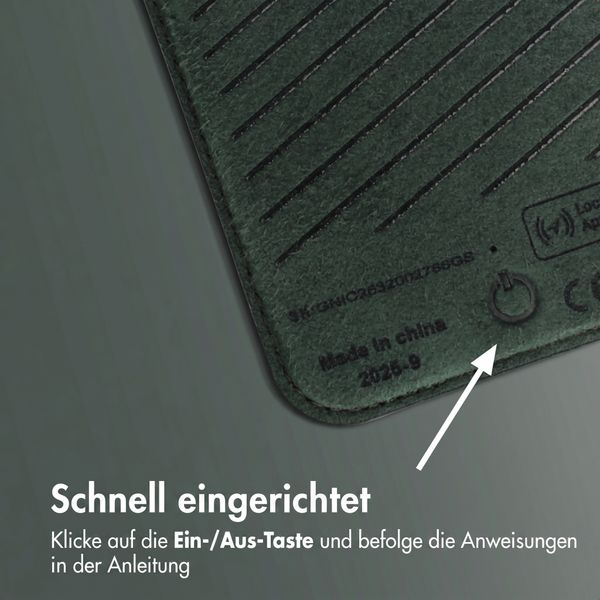 Accezz Magnetischer Lederkartenhalter - Geeignet für Apple Find My - Cedar Green