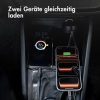 Accezz Autolader mit ausziehbaren Kabeln – USB-C / USB-C – 60W – Schwarz