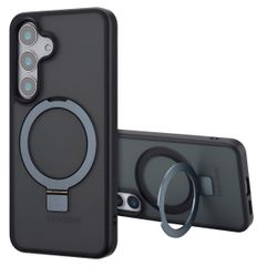 Accezz Ring Stand Backcover mit MagSafe für das Samsung Galaxy S25 - Schwarz