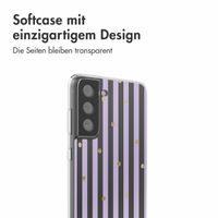 imoshion  Design Hülle für das Samsung Galaxy S21 FE - Sparkle Lines Lavender