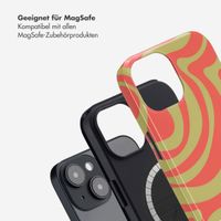Selencia Vivid Rückabdeckung mit MagSafe Apple iPhone 14 - Wavy Swirl Orange Fern