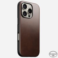 Nomad Modern Horween Leather Case Apple iPhone 16 Pro - Rustic Brown