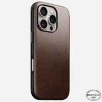 Nomad Modern Horween Leather Case für das iPhone 16 Pro - Rustic Brown