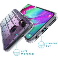 imoshion Design Hülle Samsung Galaxy A40 - Herzen - Schwarz