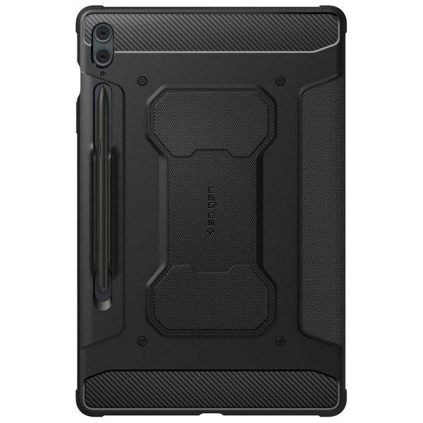 Spigen Rugged Armor Pro Klapphülle für das Samsung Galaxy Tab S9 FE Plus - Schwarz