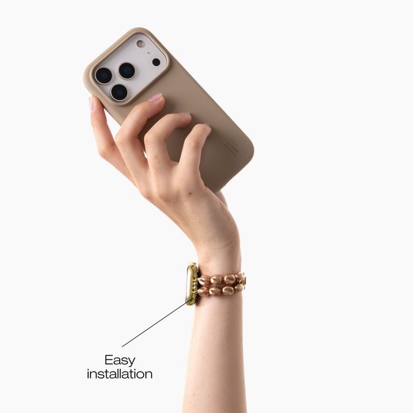 iDeal of Sweden Beaded Watch Band für Apple Watch | 38/40/41/42 mm - Salted Caramel Pearl