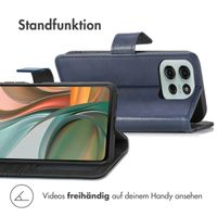imoshion Luxuriöse Klapphülle Motorola Moto G75 5G - Dunkelblau