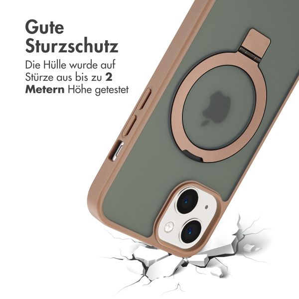 Accezz Ring Stand Backcover mit MagSafe Apple iPhone 14 - Braun