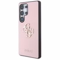 Guess 4G Metal Logo Saffiano Backcover für das Samsung Galaxy S25 Ultra - Pink