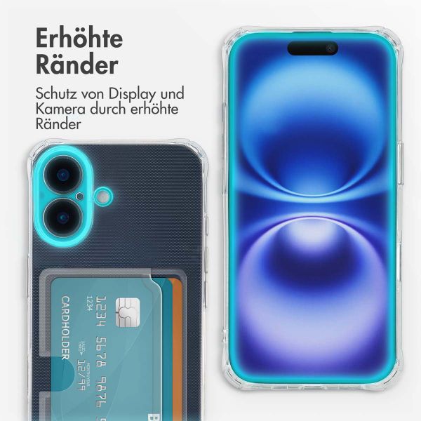 imoshion Soft Case Back Cover mit Kartenhalter Apple iPhone 16 - Transparent