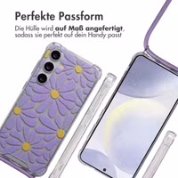imoshion Design Hülle mit Band Samsung Galaxy S24 - Tropical Violet Flowers Connect