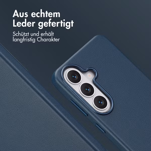 Accezz MagSafe Leather Backcover Samsung Galaxy S26 - Nightfall Blue