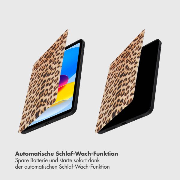 Selencia Vivid Klapphülle Apple iPad 11 (2025) 11 Zoll A16 / iPad 10 (2022) 10.9 Zoll - Wild Leo