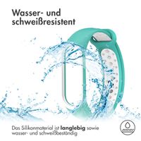 imoshion Silikonband Sport für das Xiaomi Mi Band 3 / 4 - Mintgrün / Weiß