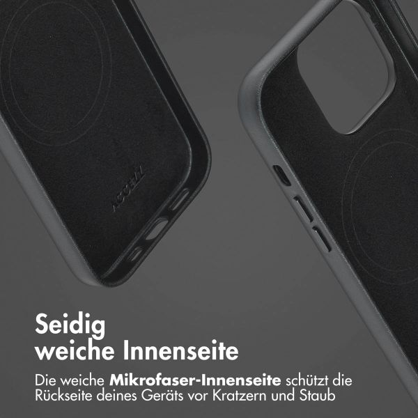 Accezz 2-in-1 Klapphülle aus Leder mit MagSafe iPhone 14 Pro - Onyx Black