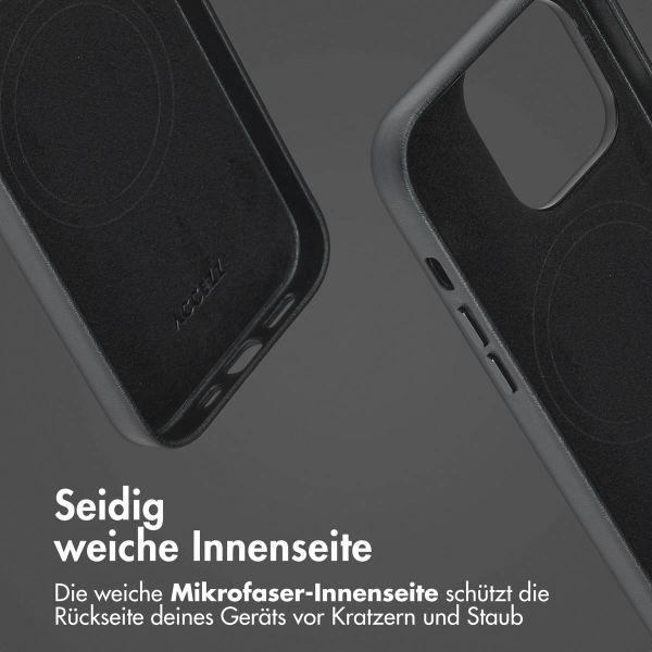 Accezz 2-in-1 Klapphülle aus Leder mit MagSafe für das iPhone 14 Pro - Onyx Black