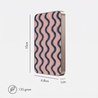 Selencia Vivid Powerbank 5.000 mAh - MagSafe und Qi - Desert Gold / Wavy Baby Sorbet