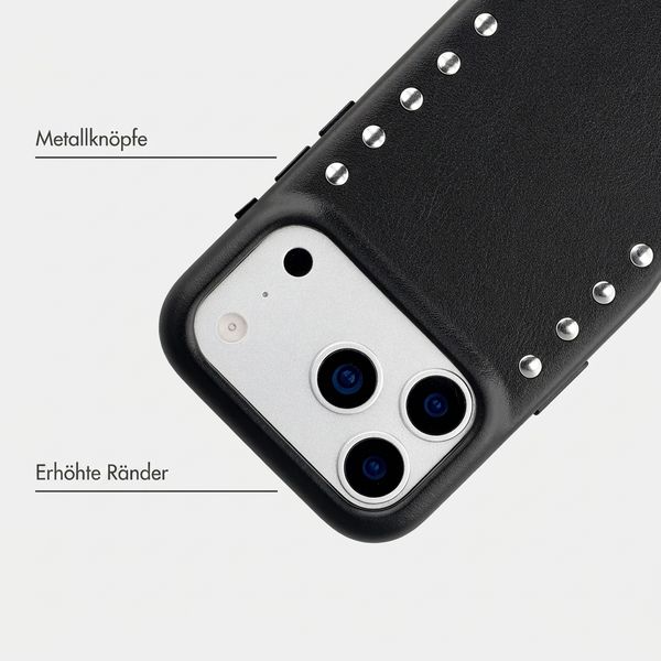 Selencia Studs Backcover mit MagSafe Apple iPhone 17 Pro Max - Velvet Black