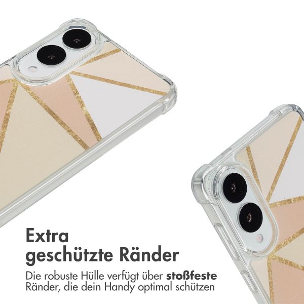 imoshion Design Hülle mit Band Samsung Galaxy S25 Edge - Beige Graphic
