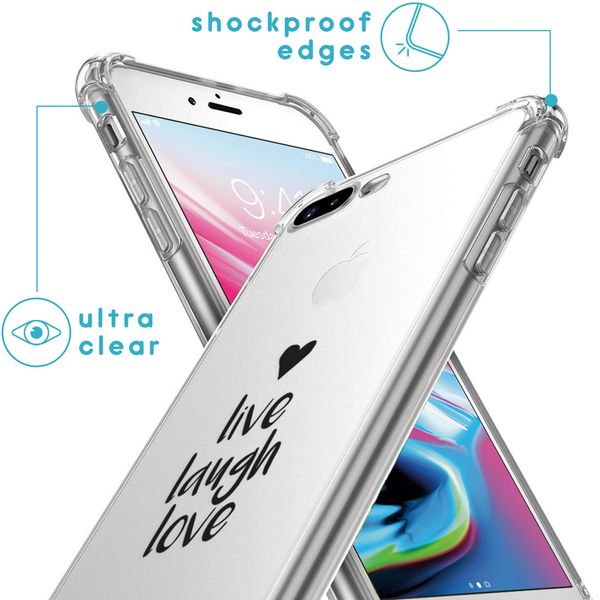 imoshion Design Hülle mit Band für das iPhone 8 Plus / 7 Plus - Live Laugh Love