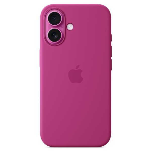 Apple Silikon-Case MagSafe für das Apple iPhone 16 - Fuchsia