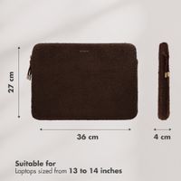 Selencia Teddy Laptop Hülle 13-14 Zoll - Laptop Sleeve - Choco Brown