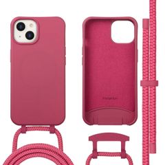 imoshion Color Backcover mit abnehmbarem Handykette und MagSafe Apple iPhone 14 - Raspberry