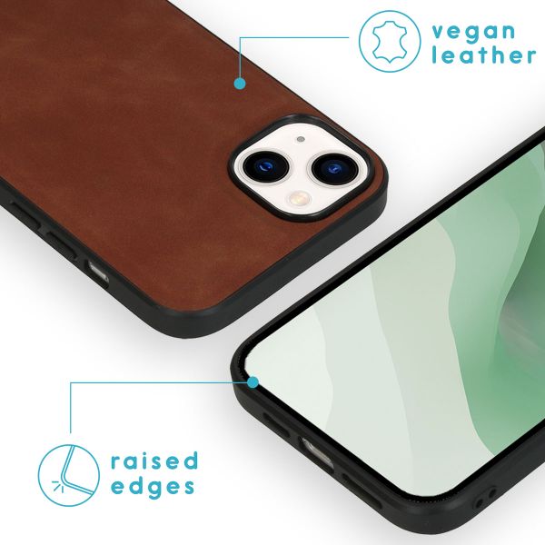imoshion Entfernbare 2-1 luxuriöse Klapphülle für das Apple iPhone 14 Plus - Braun