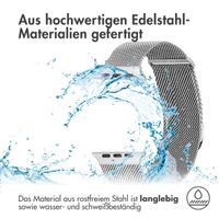 imoshion Mailändische Magnetarmband für die Apple Watch Series 1 bis 9 / SE (38/40/41 mm) | Series 10 (42 mm) - Größe S - Silber