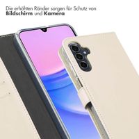 Selencia Echtleder Klapphülle für das Samsung Galaxy A15 (5G / 4G) - Greige