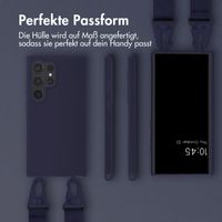 Selencia SilikonHülle mit abnehmbarem Band Samsung Galaxy S24 Ultra - Dunkelblau