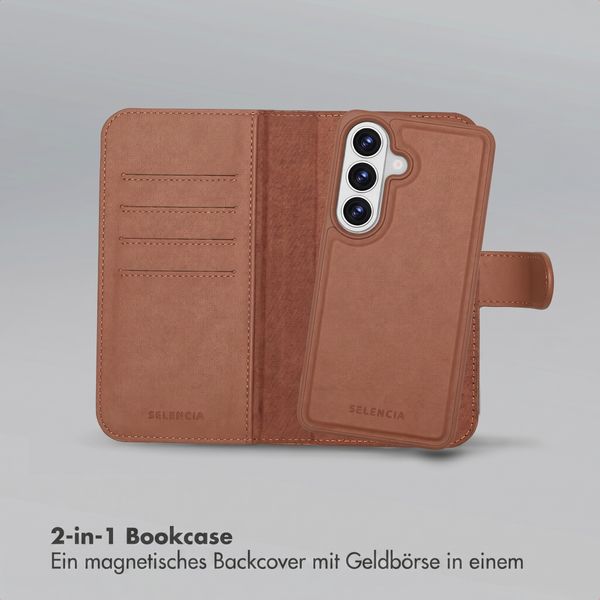 Selencia Olyn Abnehmbare Bookcase mit MagSafe Samsung Galaxy S26 - Braun