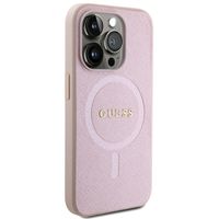 Guess Saffiano MagSafe Back Cover Apple iPhone 15 Pro - Rosa