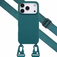 Selencia SilikonHülle mit abnehmbarem Band Apple iPhone 17 Pro - Dunkelgrün