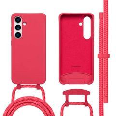imoshion Color Backcover mit abnehmbarem Handykette und MagSafe Samsung Galaxy S24 / S25 - Red Raspberry
