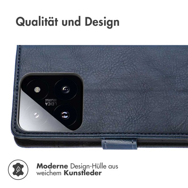 imoshion Luxuriöse Klapphülle Xiaomi 14T - Dunkelblau