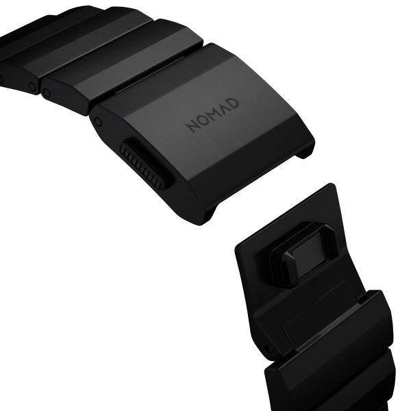 Nomad Titan-Gliederarmband für das  Apple Watch Series 1 t/m 11 / SE / Ultra (44/45/46/49 mm) - Schwarz
