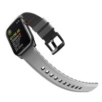 Uniq Linus AiroSoft™ Silikonarmband für die Apple Watch Series 1 bis 9 / SE (38/40/41 mm) | Series 10 (42 mm) - Kreidegrau