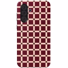Selencia Vivid Back Cover Samsung Galaxy A36 / A56 - Check This Burgundy