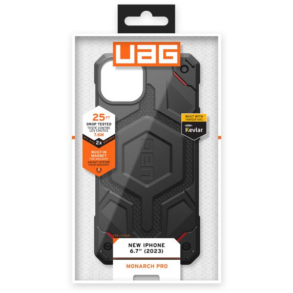 UAG Monarch Pro Backcover für das iPhone 15 Plus - Kevlar Black