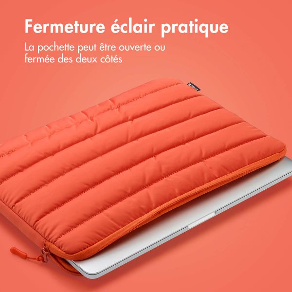 imoshion Puffer Laptop Hülle 13-14 Zoll - Laptop Sleeve - Apricot Crush Orange